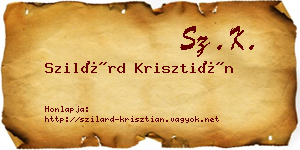Szilárd Krisztián névjegykártya