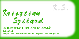 krisztian szilard business card